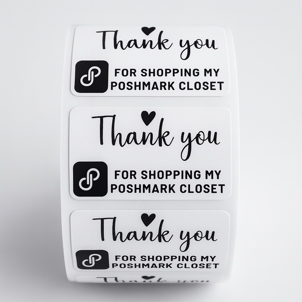Pack of 100 Stickers |Poshmark stickers | Packaging Supplies | Thank you